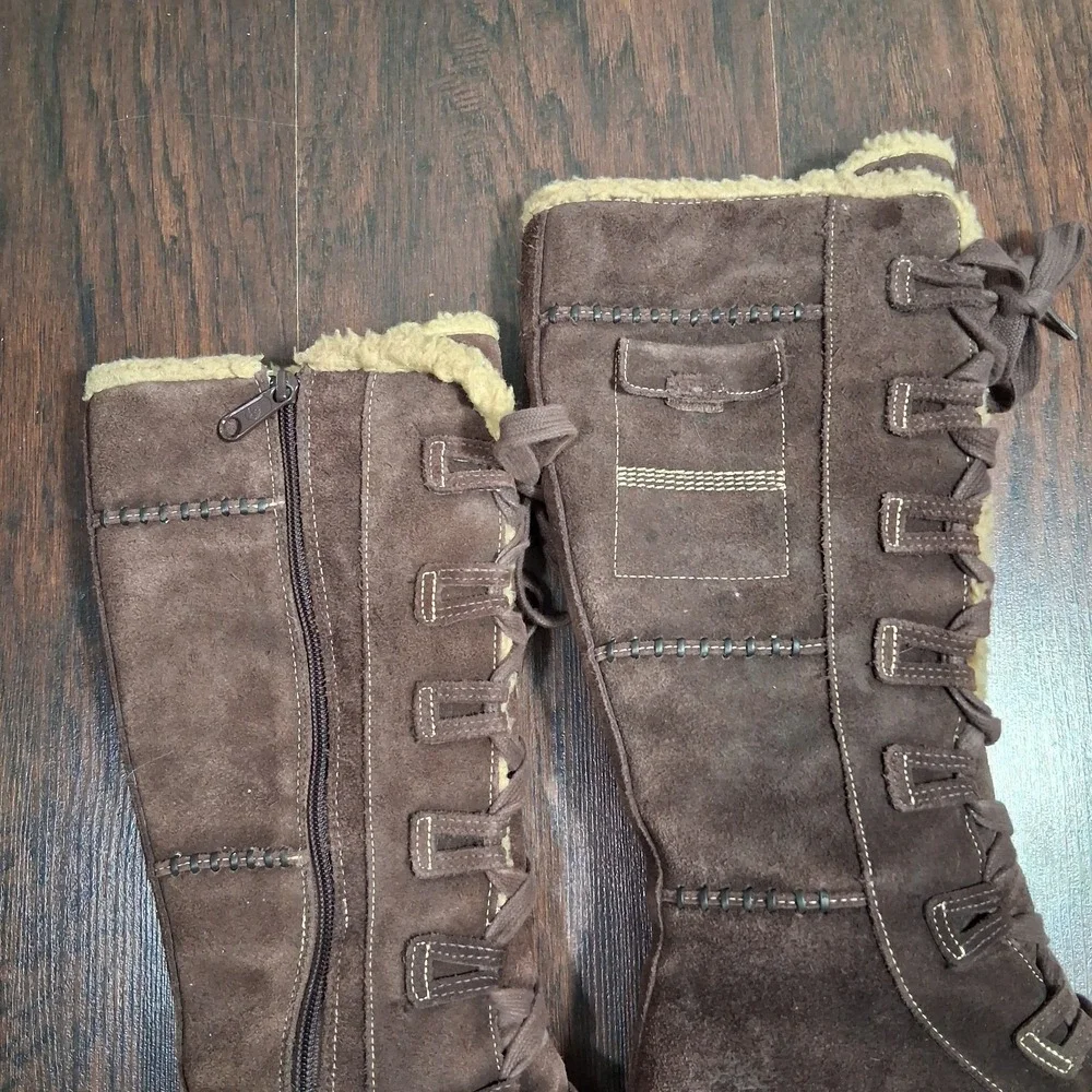 Timberland Earth Keepers Granby Brown Lined Suede‎ boots Waterproof Women's 7 M